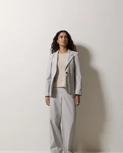 Americana 100% algodón popelín gris
