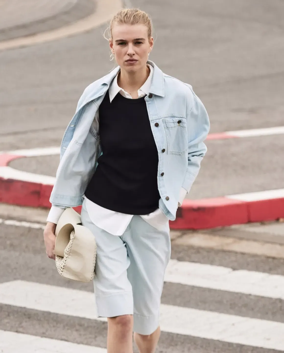 Bermudas denim azul índigo