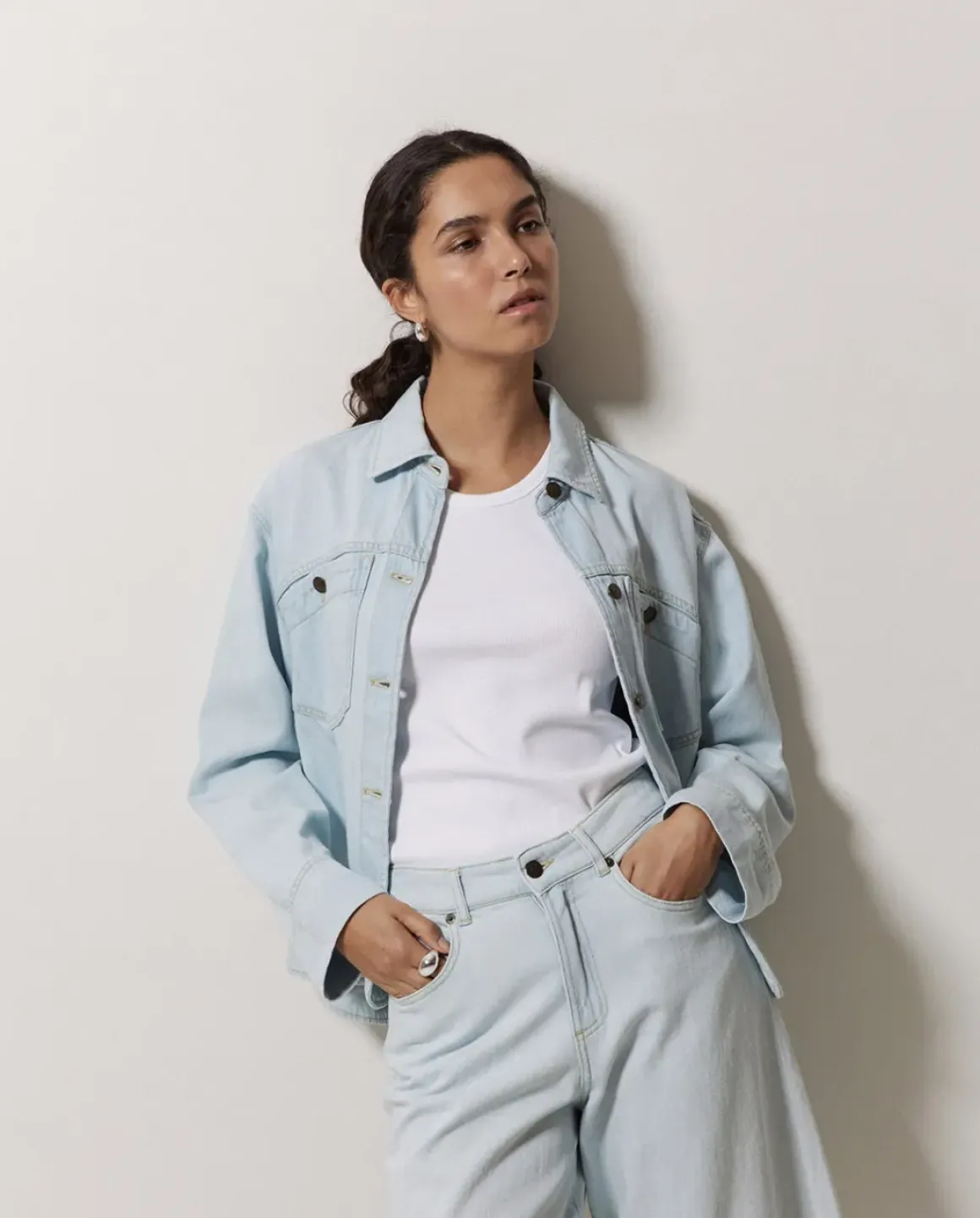 Bermudas denim azul índigo