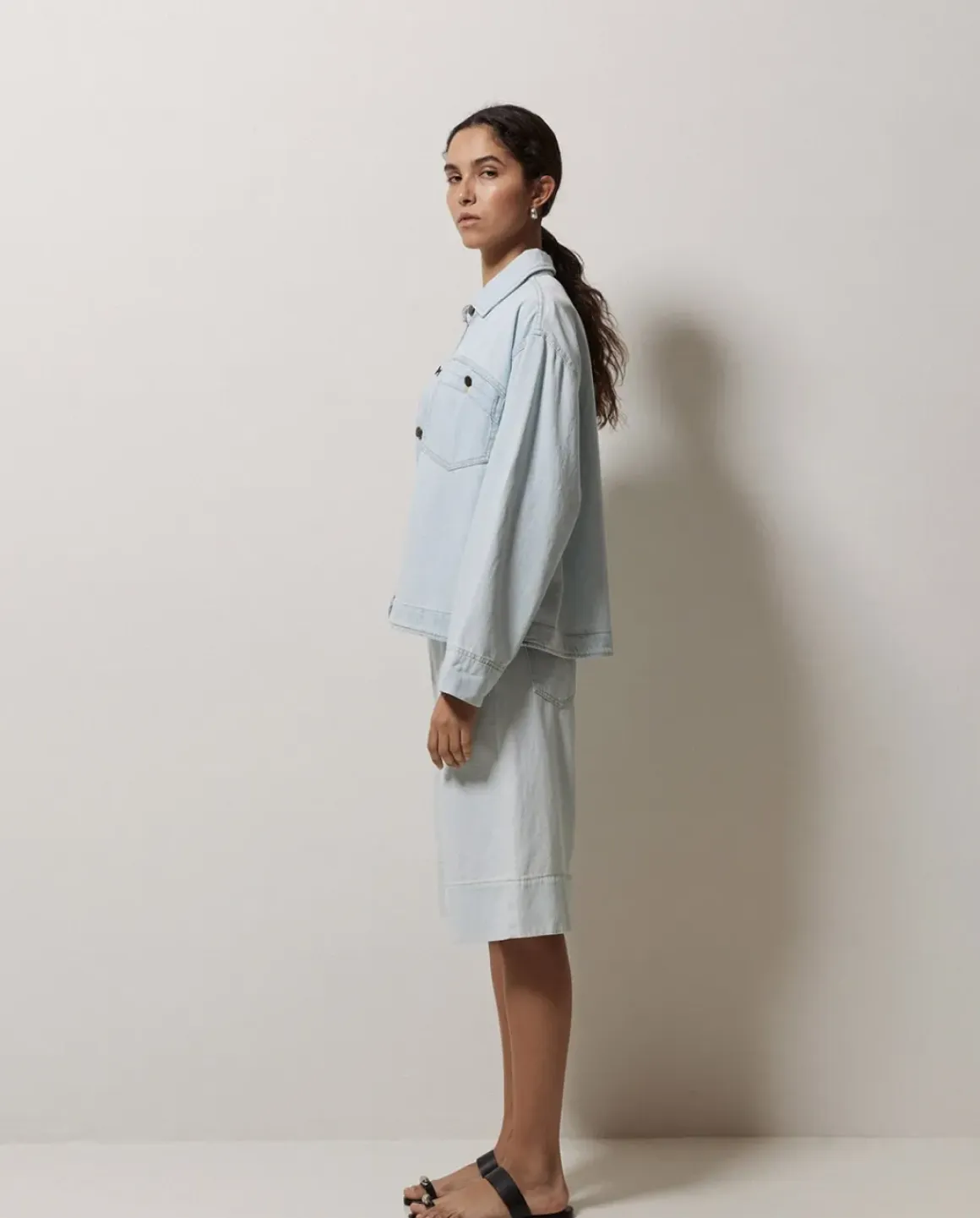 Bermudas denim azul índigo