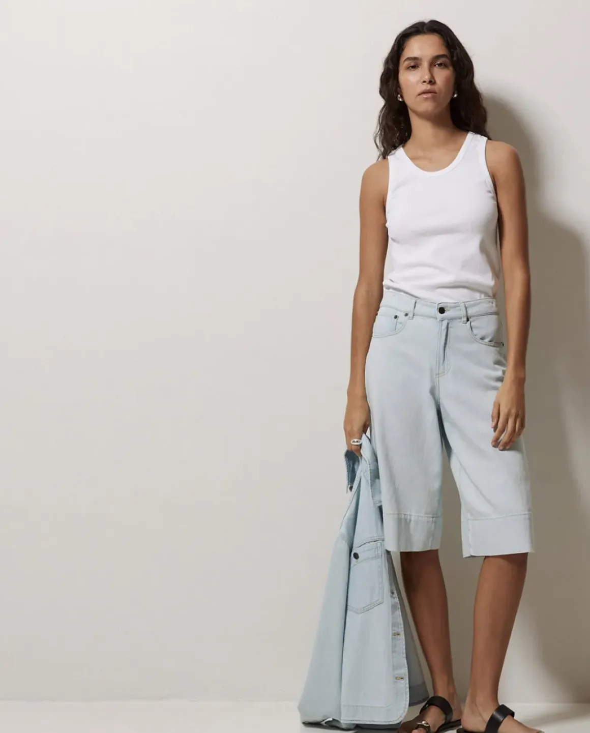 Bermudas denim azul índigo