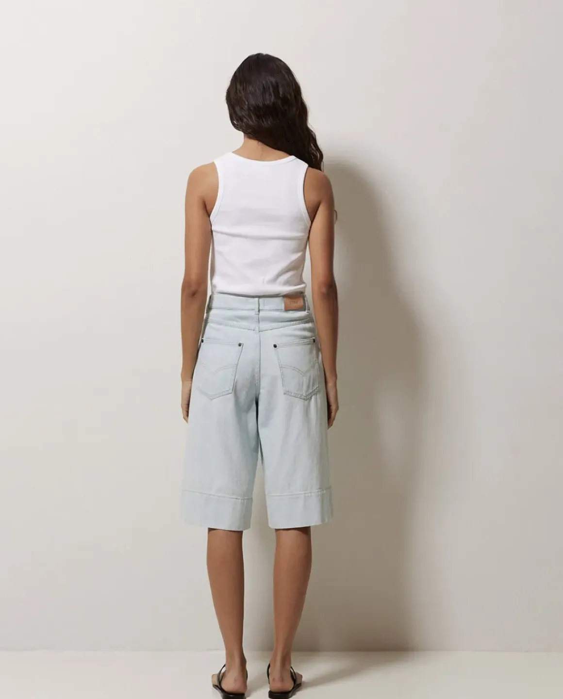 Bermudas denim azul índigo
