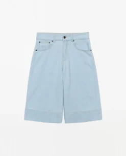 Bermudas denim azul índigo