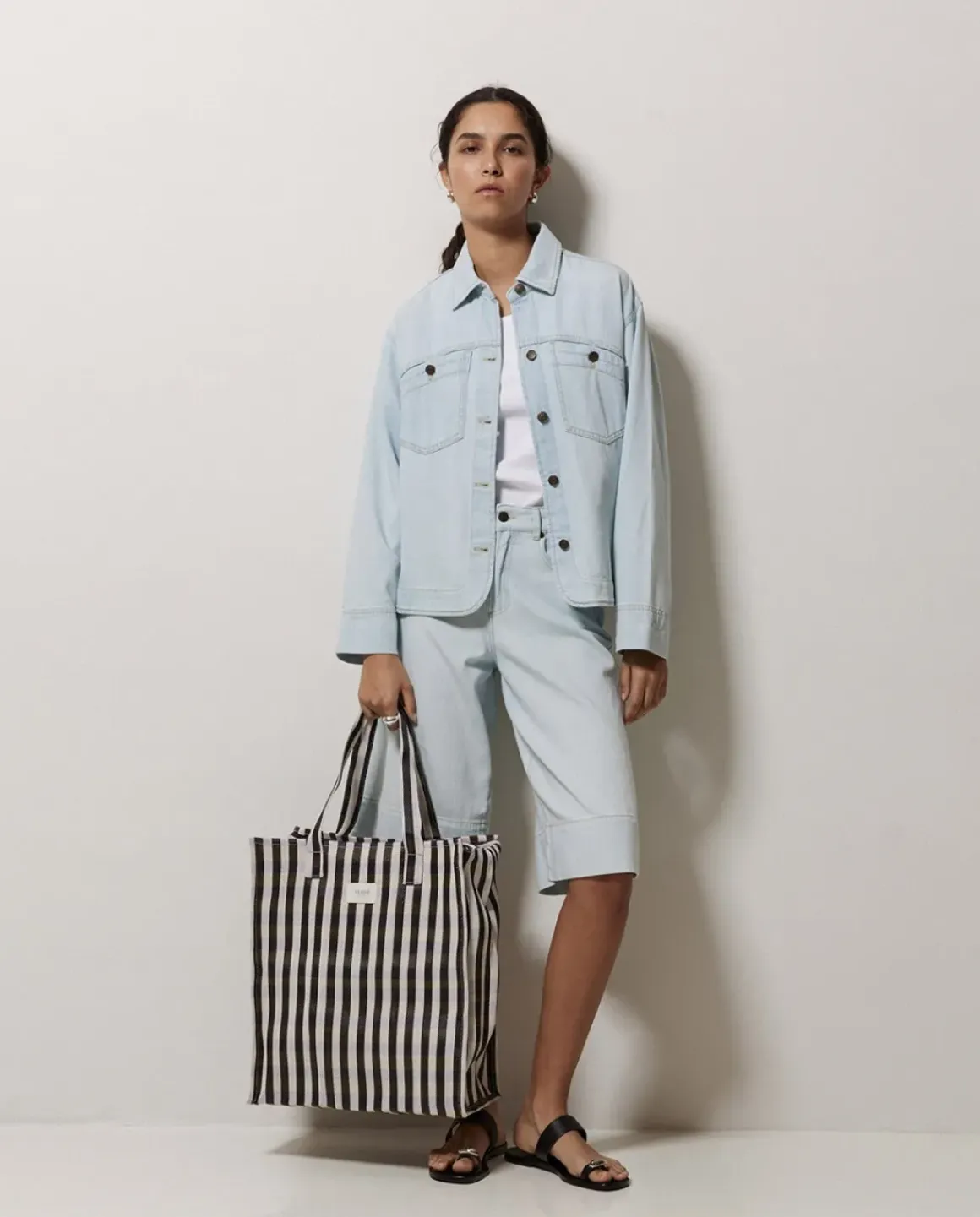 Bermudas denim azul índigo