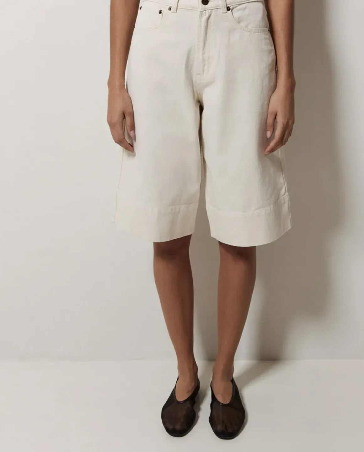 Bermudas denim crudo