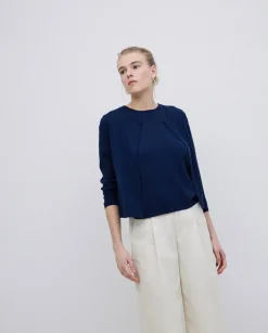 Bermudas tejido gabardina blanco roto