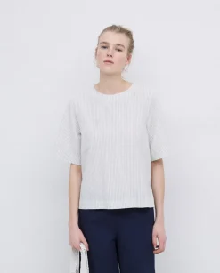 Blusa abrochado espalda crudo