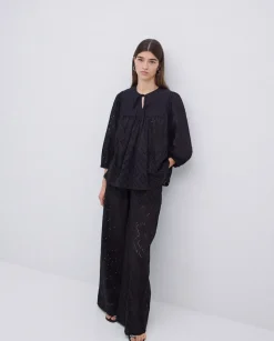 Blusa canesú acolchado negro
