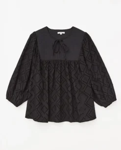 Blusa canesú acolchado negro