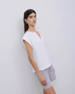 Blusa doble gasa algodón blanco