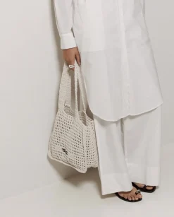 Bolso handmade macramé crudo
