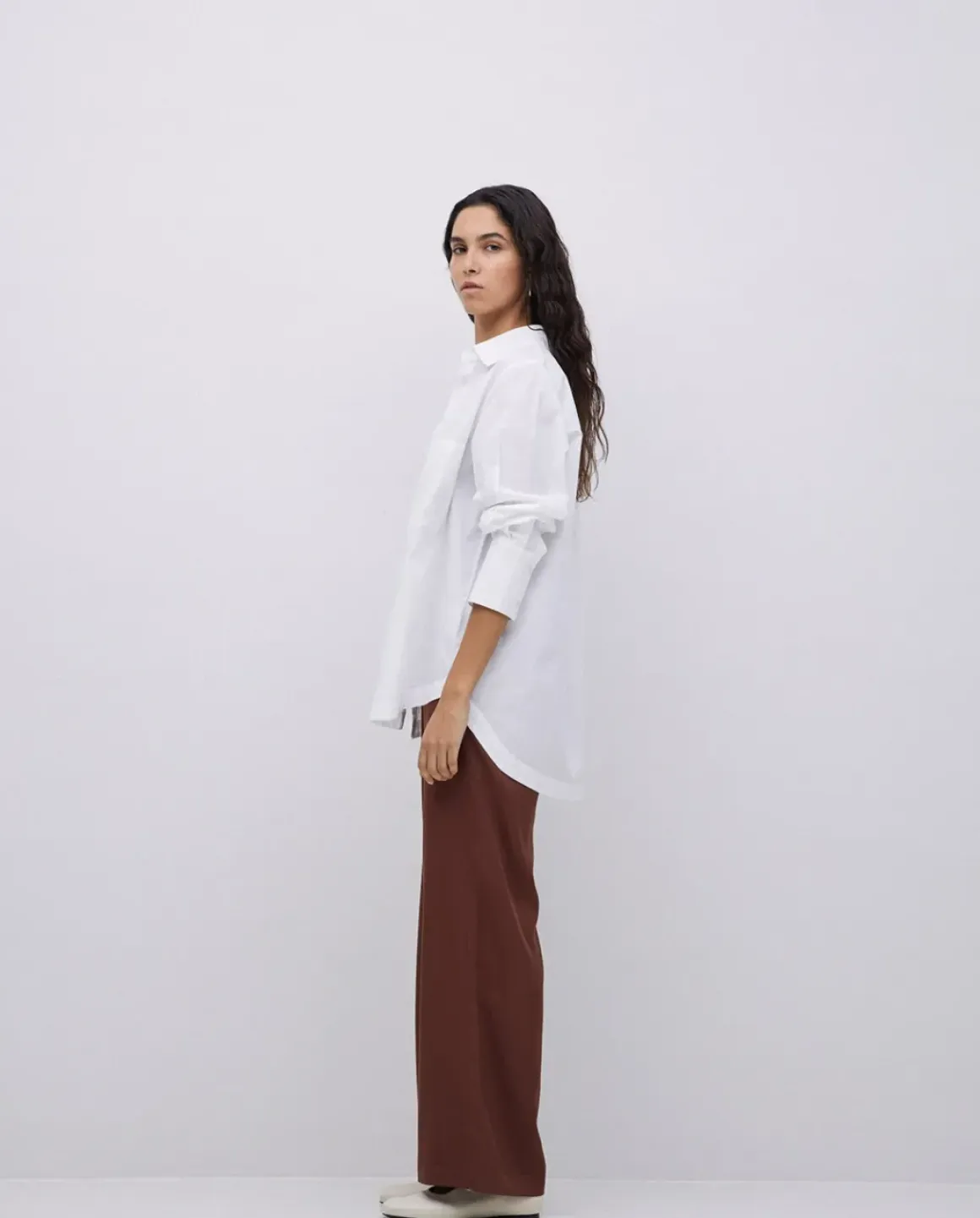 Camisa popelín lisa blanco