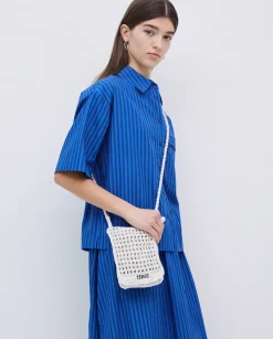Camisa popelín rayas azul oscuro