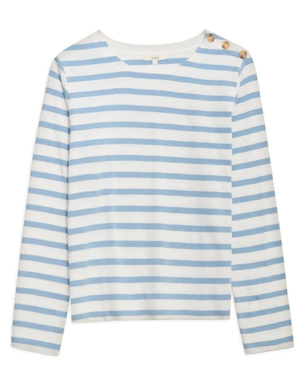 Camiseta 100% algodón rayas azul celeste