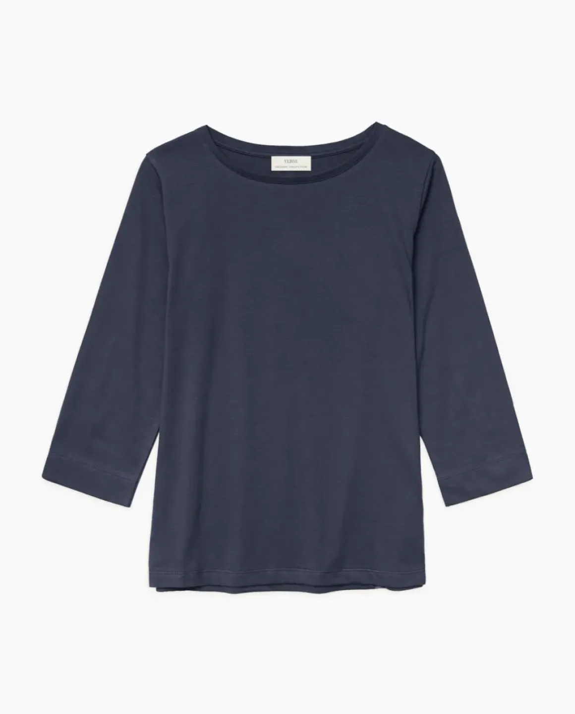 Camiseta básica 3/4 azul oscuro