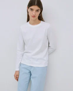 Camiseta básica manga larga blanco