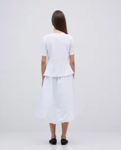 Camiseta detalle fruncidos blanco