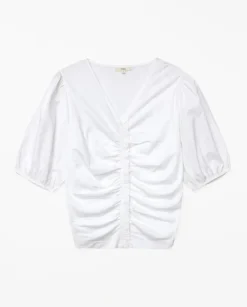 Camiseta detalle volante blanco