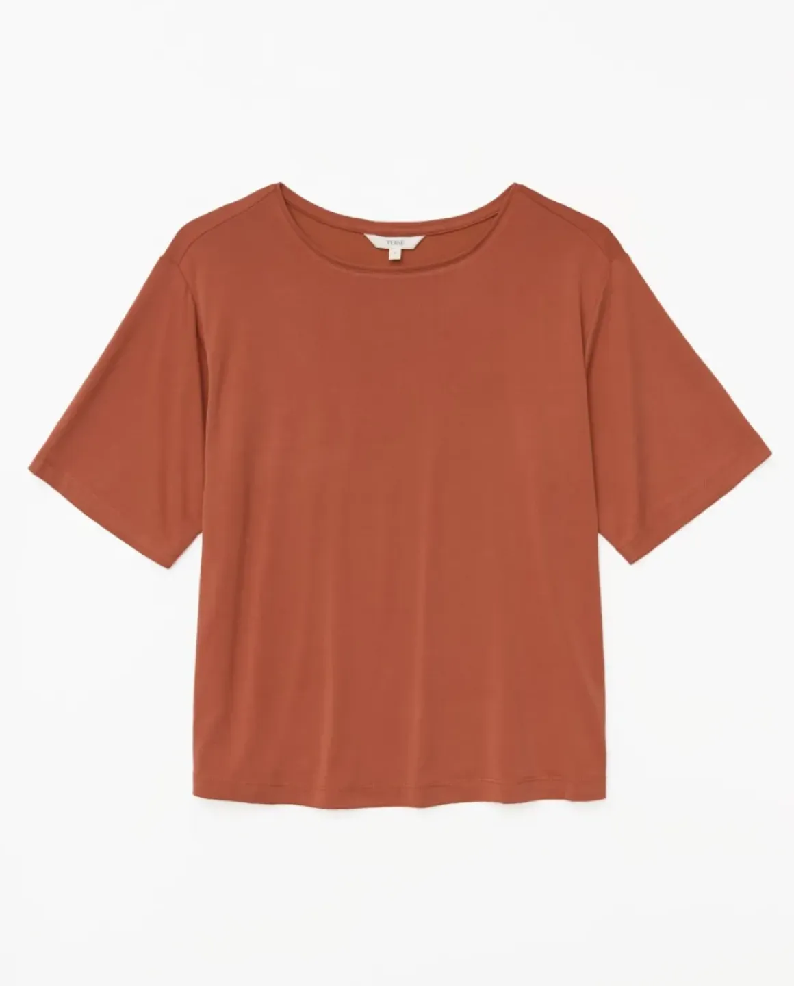 Camiseta holgada modal terracota