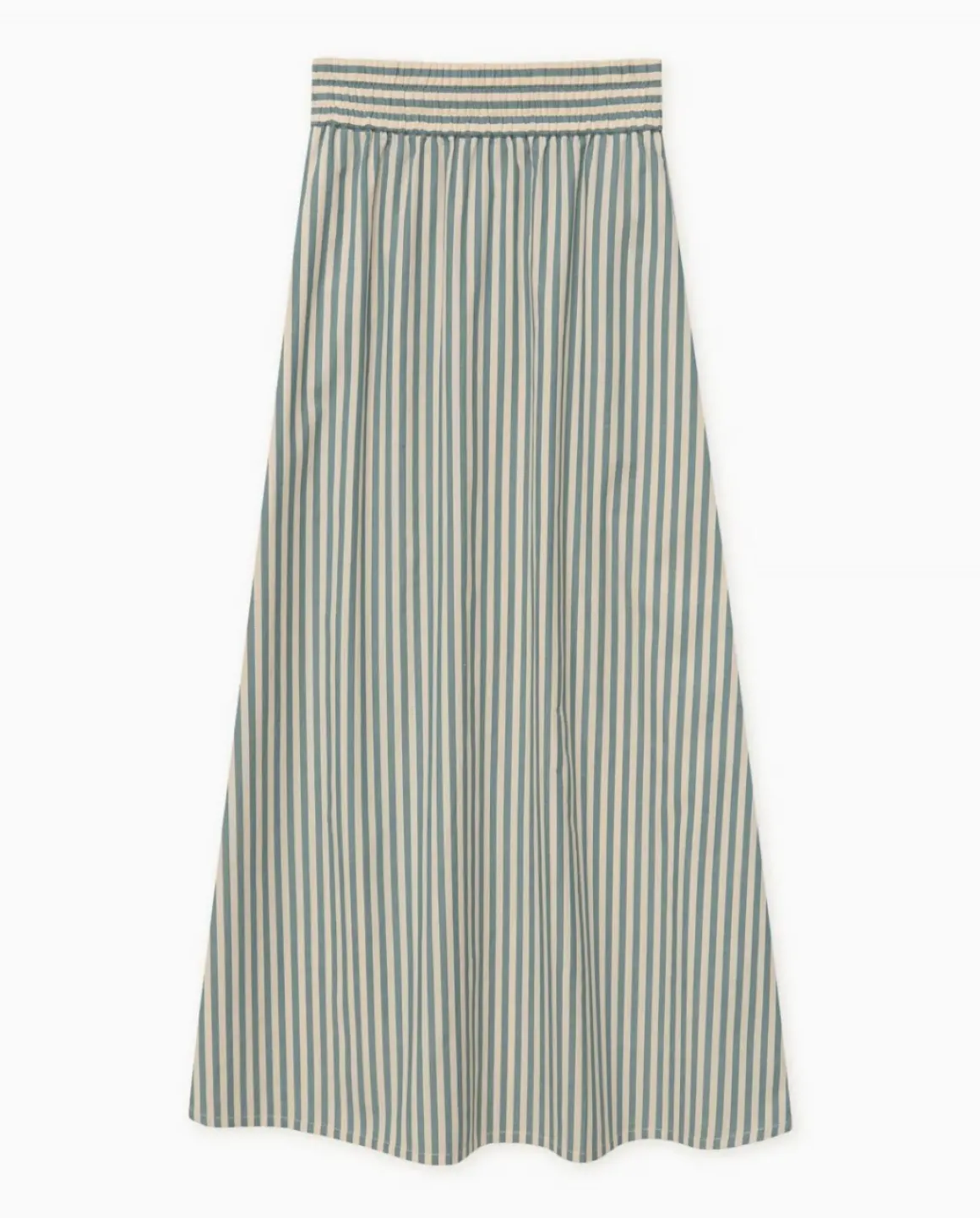 Falda midi rayas verde