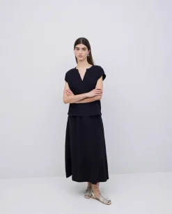 Falda muselina negro