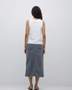 Falda tejana midi gris