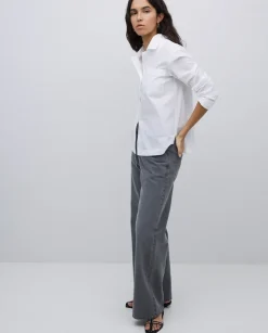 Jeans anchos gris