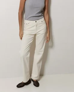 Jeans rectos crudo