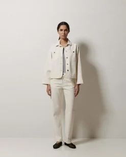 Jeans rectos crudo