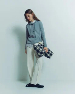 Jersey algodón orgánico capucha gris