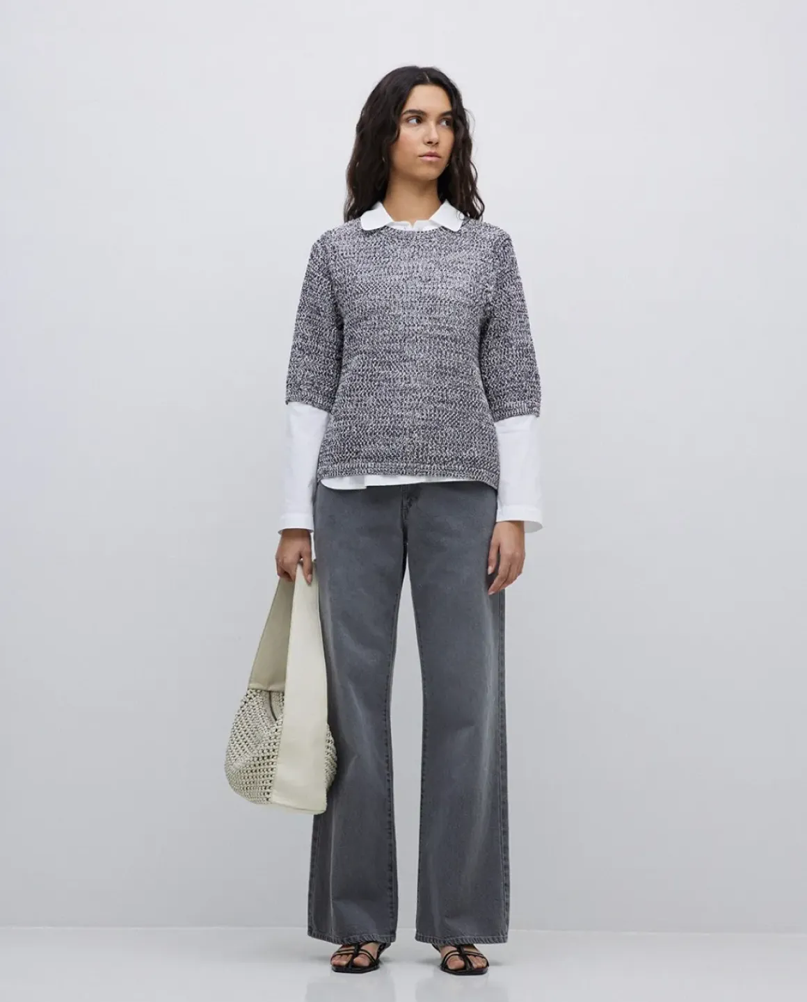 Jersey calado azul oscuro