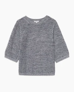 Jersey calado azul oscuro