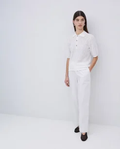 Jersey punto calado blanco