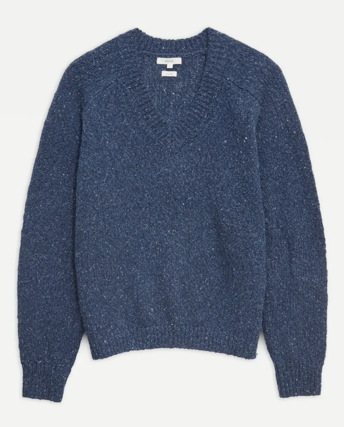 Jersey tejido lino y seda azul oscuro