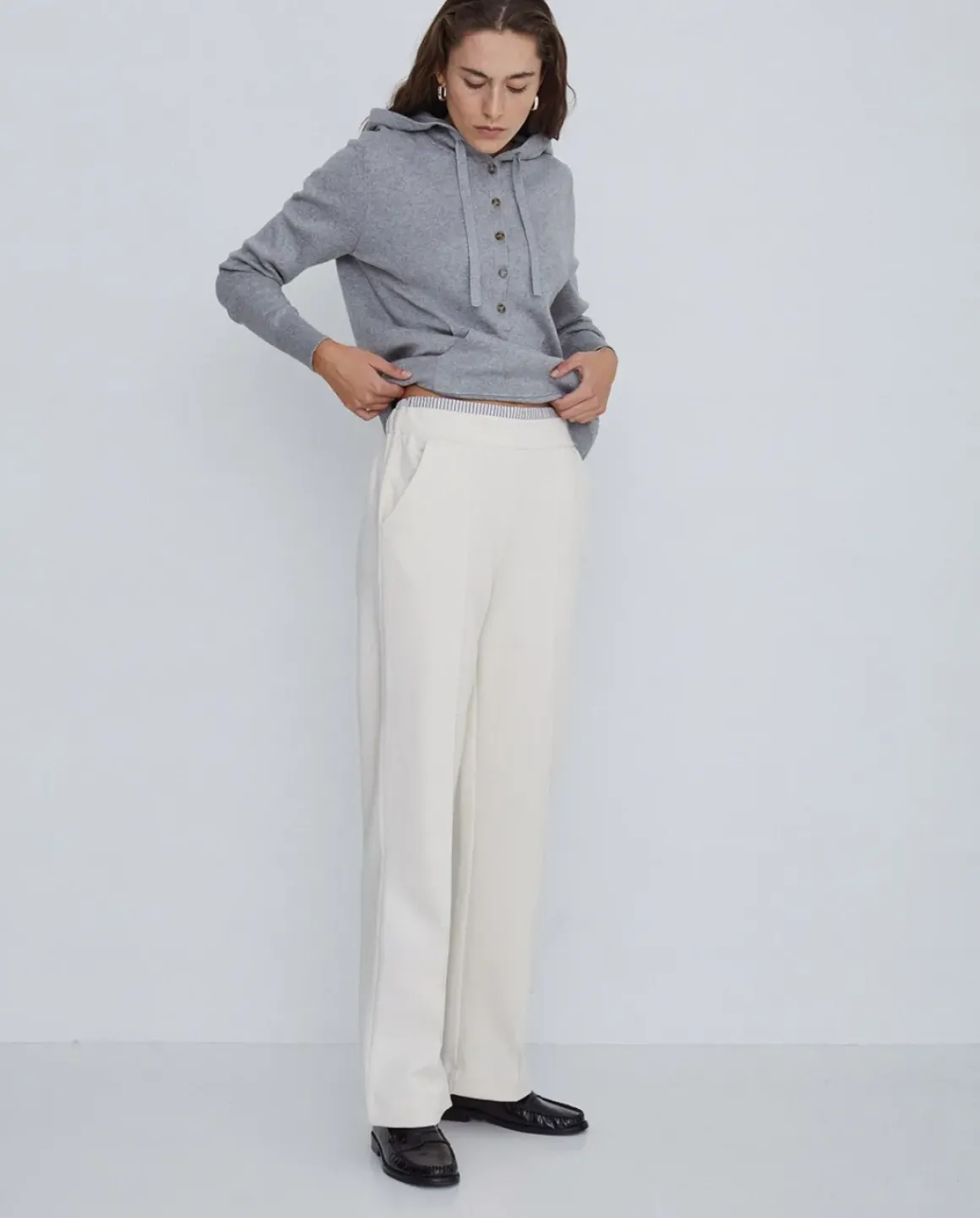 Pantalones de punto crudo