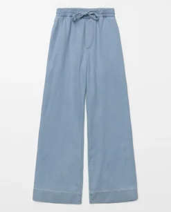 Pantalones palazzo denim azul