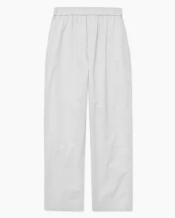 Pantalones rectos popelín gris