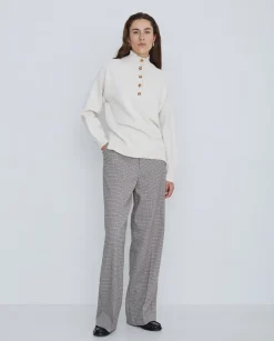 Pantalones wide leg gris claro