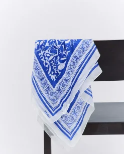 Pañuelo seda azul
