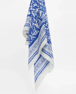 Pañuelo seda azul