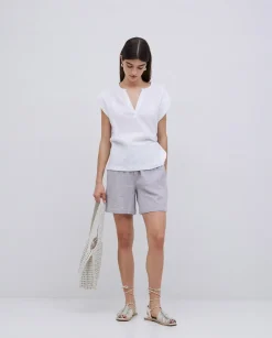 Short muselina gris