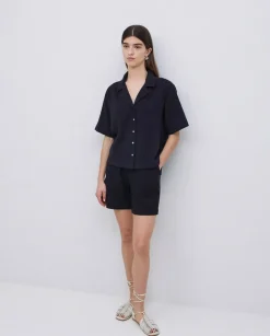 Short muselina negro