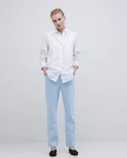 Tejanos rectos azul índigo