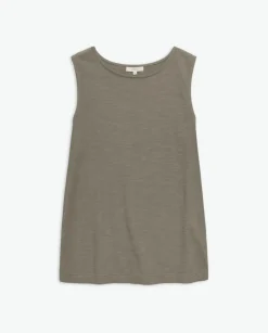Top algodón flamé caqui