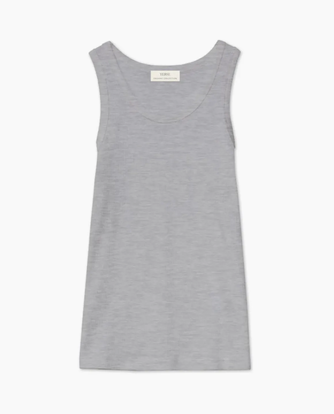 Top canalé 100% algodón orgánico gris