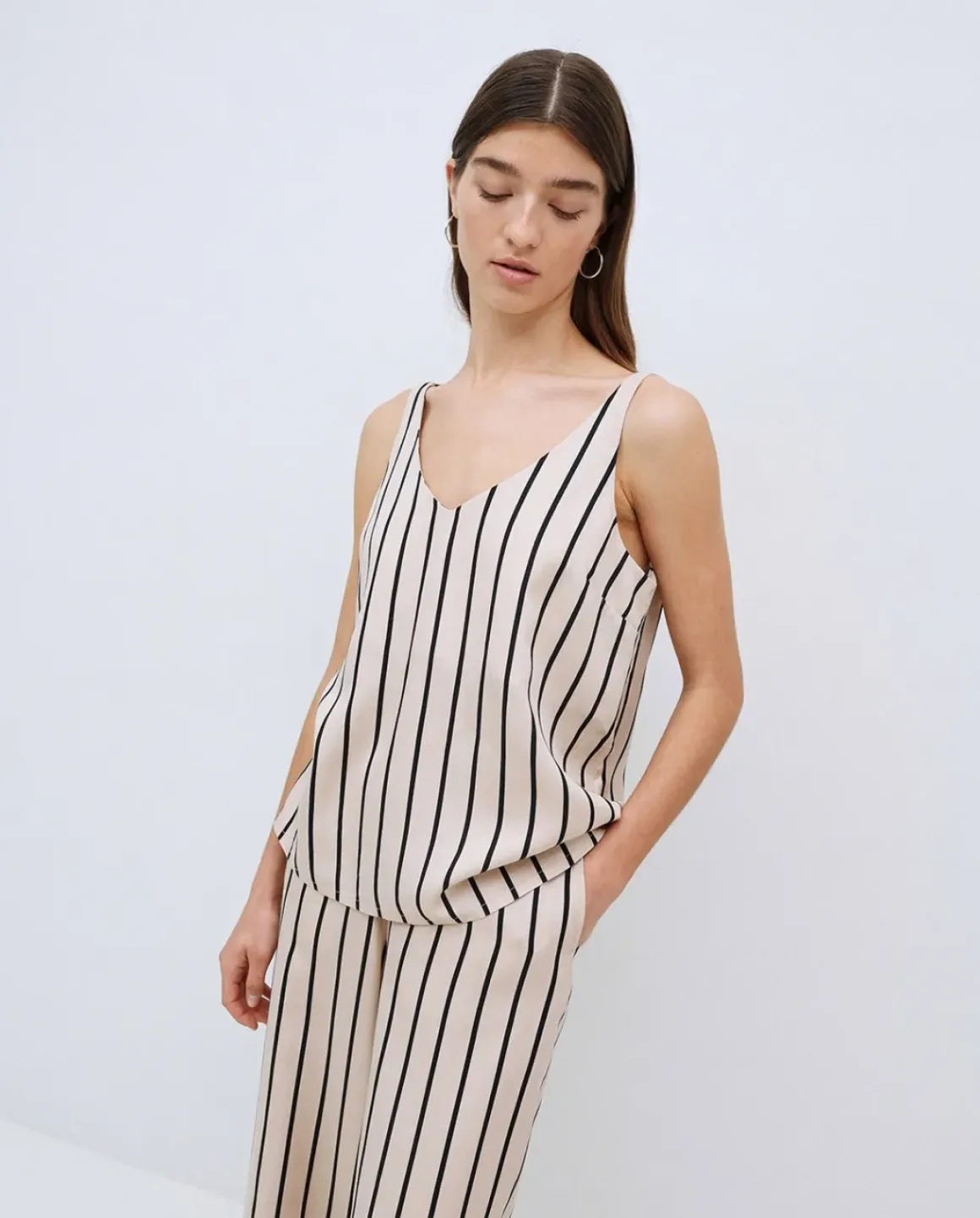 Top Tencel pico crudo