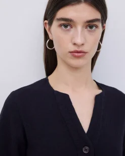 Vestido corto doble gasa negro