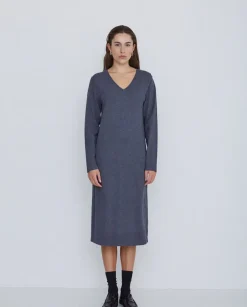 Vestido de punto antracita