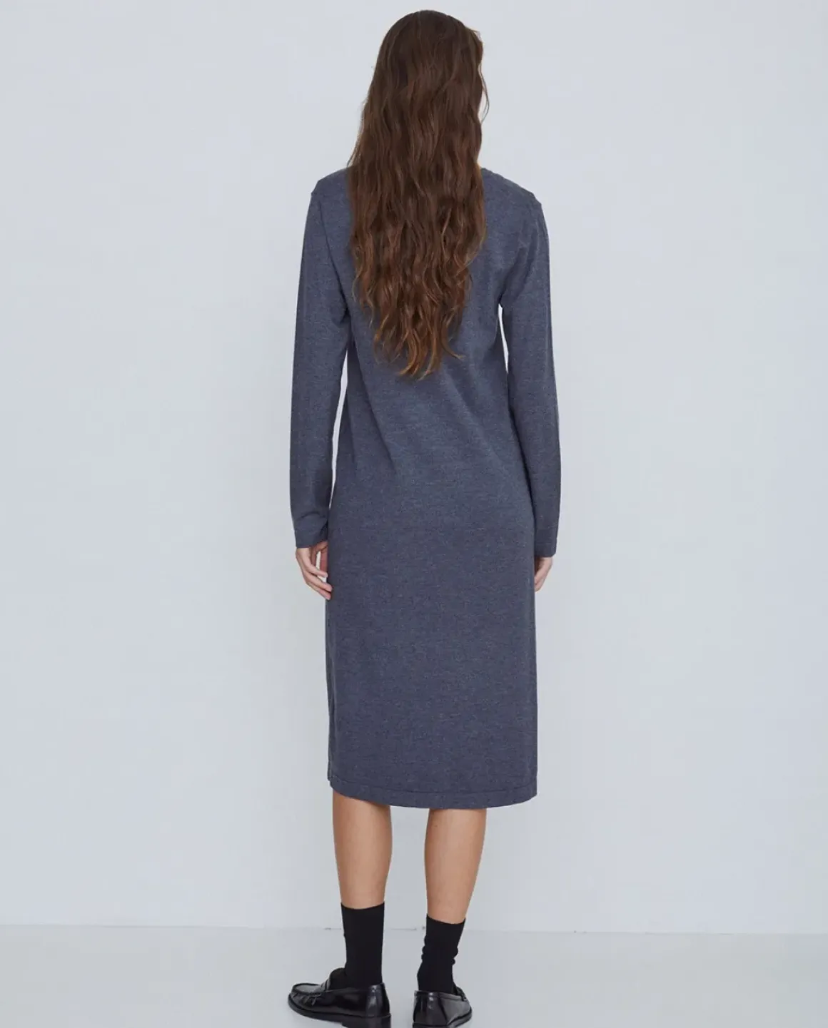 Vestido de punto antracita