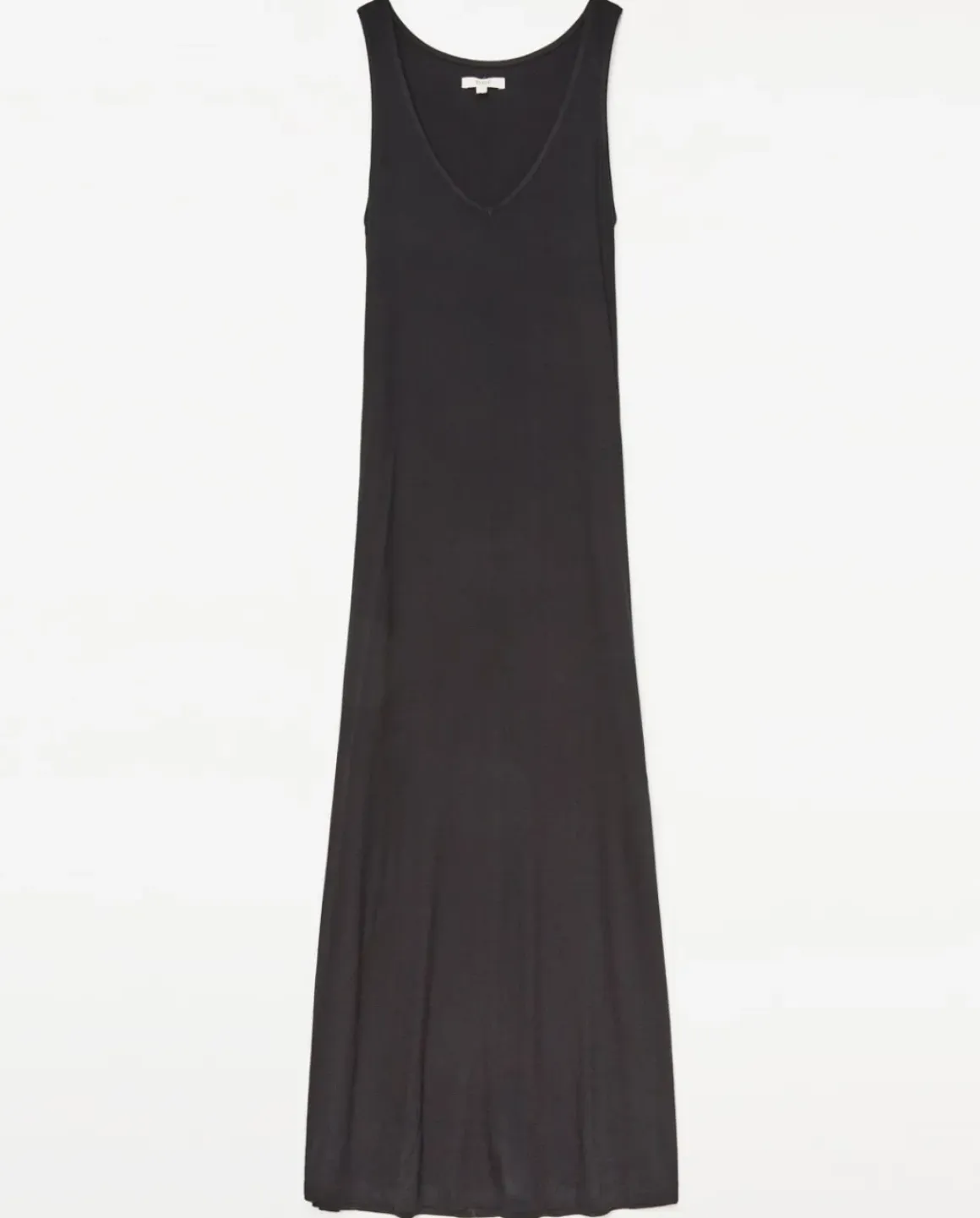 Vestido largo punto negro